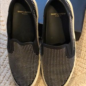 SAINT LAURENT RARE studded black sneakers